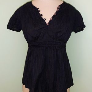 Anthropologie HD in Paris Black Blouse